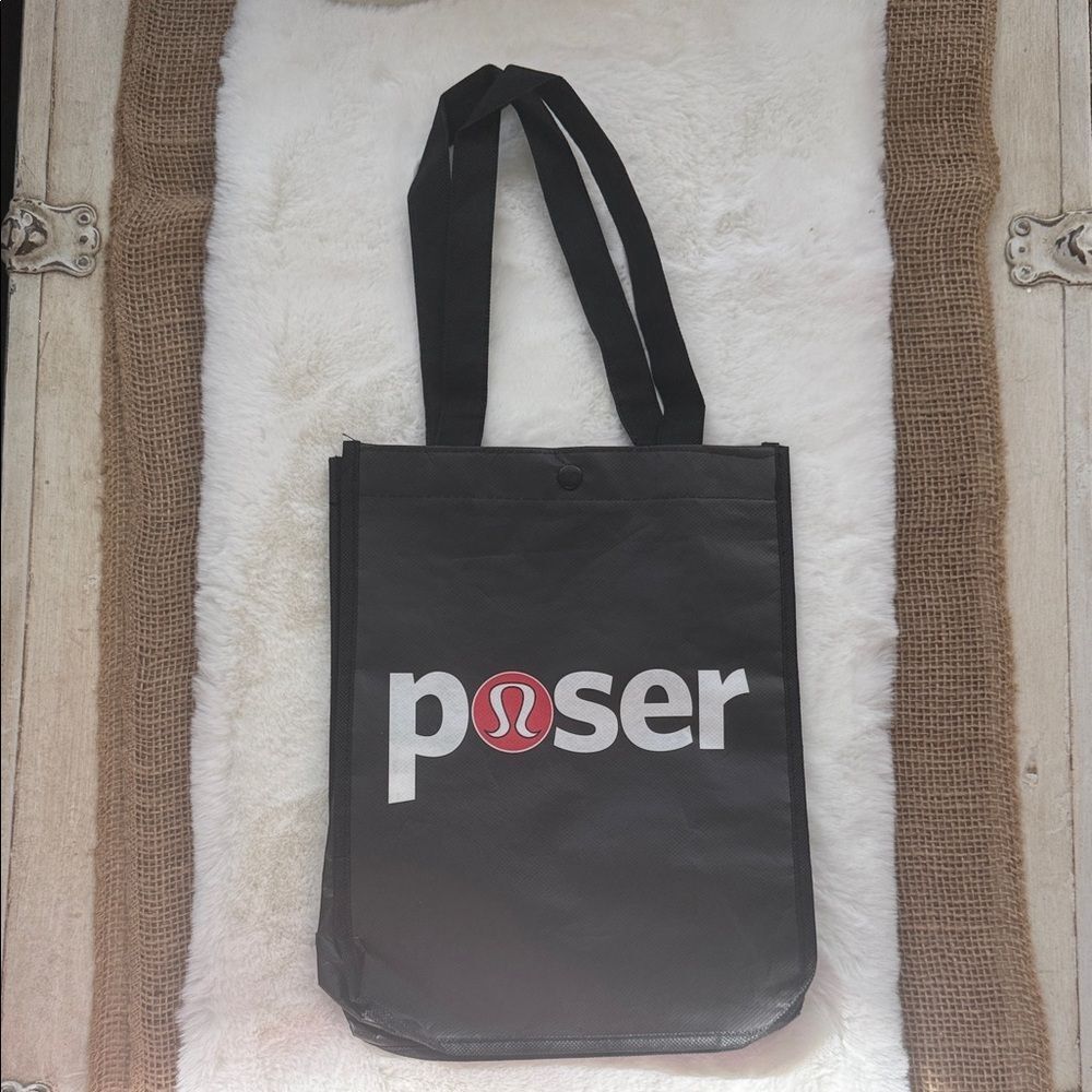 lululemon athletic Poser Black Tote Bag never used